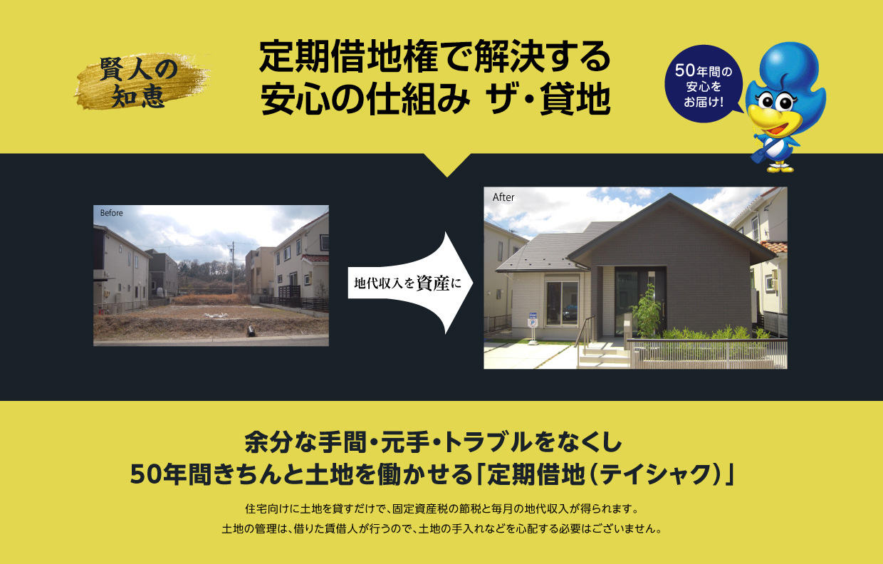 定期借地権で解決する安心の仕組みBBテイシャク
